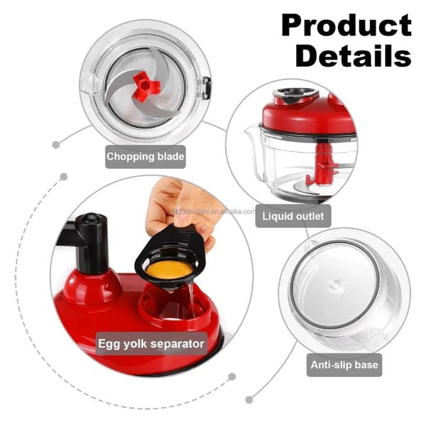 Manual Hand Multifunction Speedy Vegetable Quick chopper | Quick Chopper Vegetable - Onion Chopper | Kachomer Salad Machine ( random color ) - GlowLaa.com