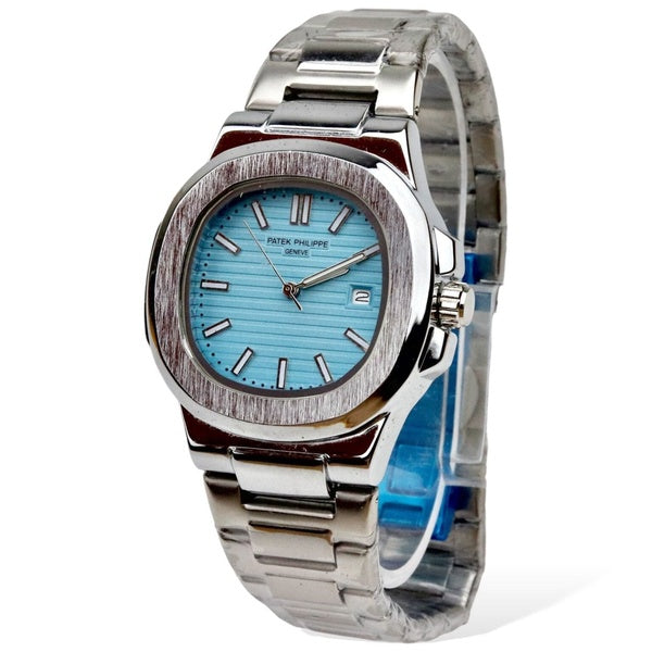 Patek Philippe Geneve Watch For Men | Best Quality Stainless Steel Watch For Men | Analog Watch For Men ( Without Box ) - Black Dial - GlowLaa.com