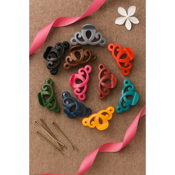 Large Plastic Hair Catchers – 6-Piece Set for Girls, Multiple Colors - GlowLaa.com