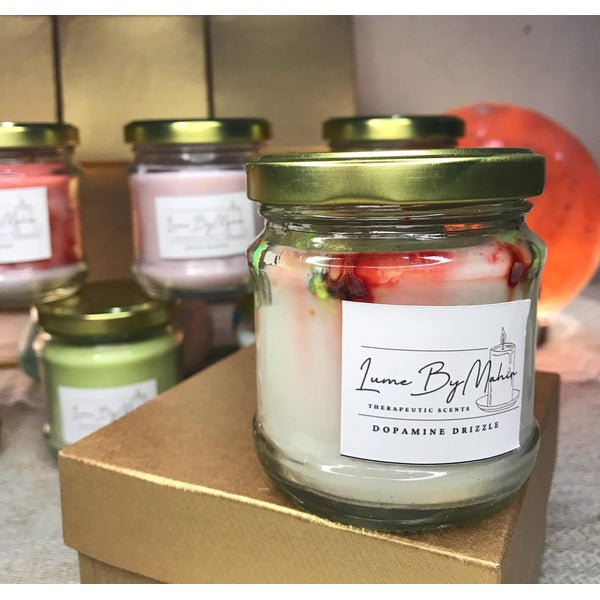Dopamine Drizzle | Dopamine in Every Flick – Handmade Fresh Floral Soy Wax Candle - 100 gram - GlowLaa.com