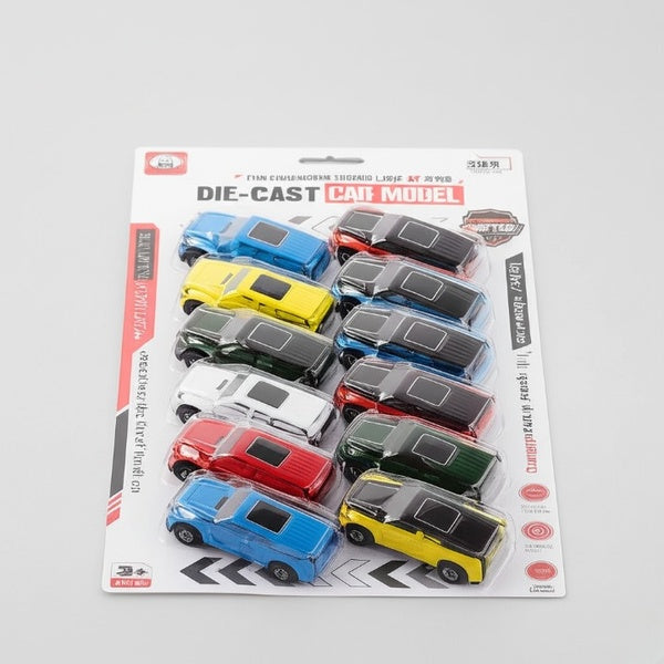 Die-Cast Metal Toy Cars Set – Pack of 12 Assorted SUV Models in Vibrant Colors for Kids’ Play, Collecting, Racing, and Gifting - GlowLaa.com