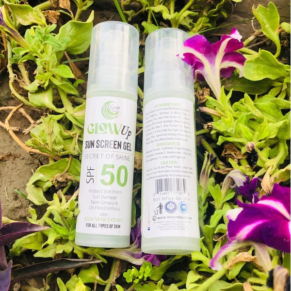 GLOWUP SUN SCREEN GEL SECRET OF SHINE 50 spf (50ml) - GlowLaa.com