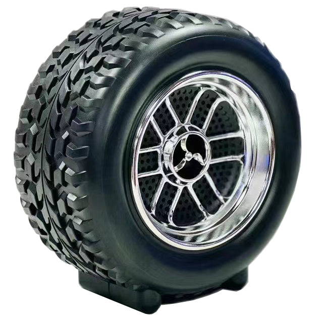 Wheel Shape Bluetooth Speaker | Wireless, Portable, AudioMusic, USB Rechargeable, for Outdoor Events (Random Color)