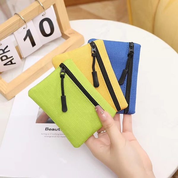 Pack Of 06 Portable Cloth Mini Pouch Zipper For Kids | Pencil Box | Cloth Pencil Box For Kids - Pouch ( Random Color ) - GlowLaa.com