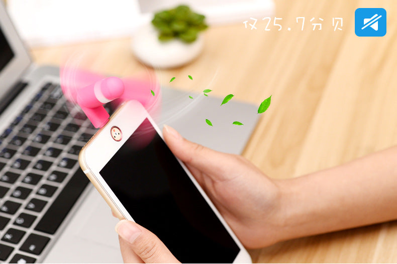 Summer Hot 2 in 1 Mini USB Fan Portable Fan for Mobile Phone Computer , Power bank Air Cooling Fan Android (random color) - Micro USB Fan