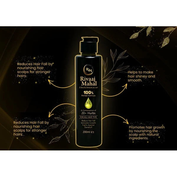 Rivaaj Hair Oil Hair food Organic Hair problem Solution (200ml) - GlowLaa.com