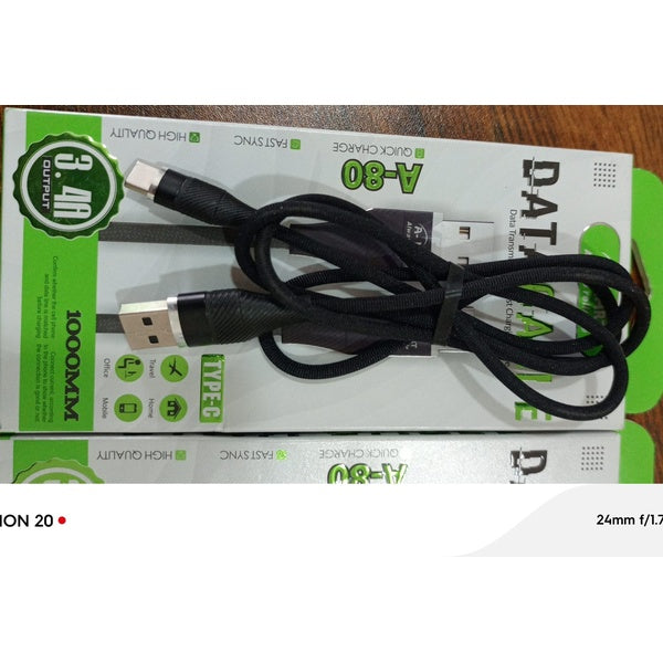 C TYPE DATA CABLE 3.4A OUTPUT ,data transmission and fast charging cable - GlowLaa.com