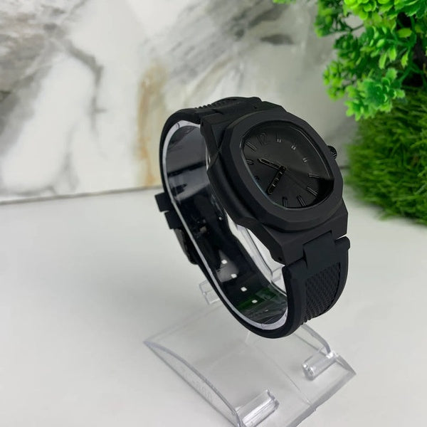 SKMEI New Men Quartz Watch with Silicone Strap ( Original ) | Best Quality Men Watch in Black Color | Best Quality Analog Watch For Men - Without Box - Black Dial - GlowLaa.com
