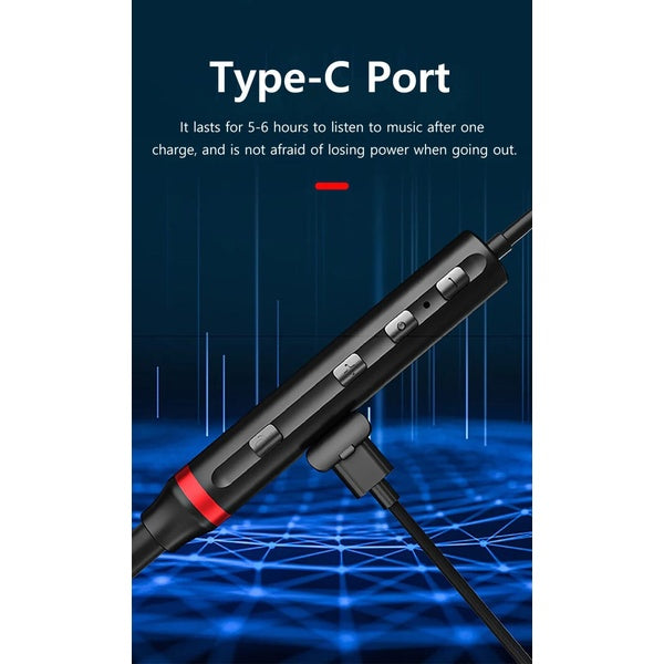 Lenovo HE05X 2 Bluetooth 5.0 Earphones HIFI Magnetic Neckband Headset (black) - GlowLaa.com