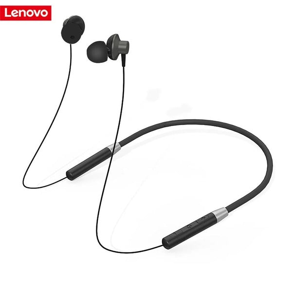 Lenovo He05 Neckband Headphone - Black (Original) - GlowLaa.com