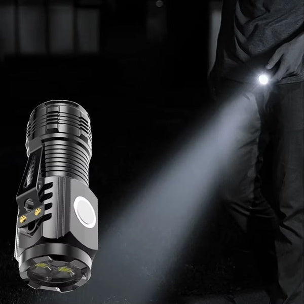 Mini Flashlight Flash Super Power Waterproof Camping Light / Pocket Flashlight with Clip USB Rechargeable Powerful Flashlight - GlowLaa.com