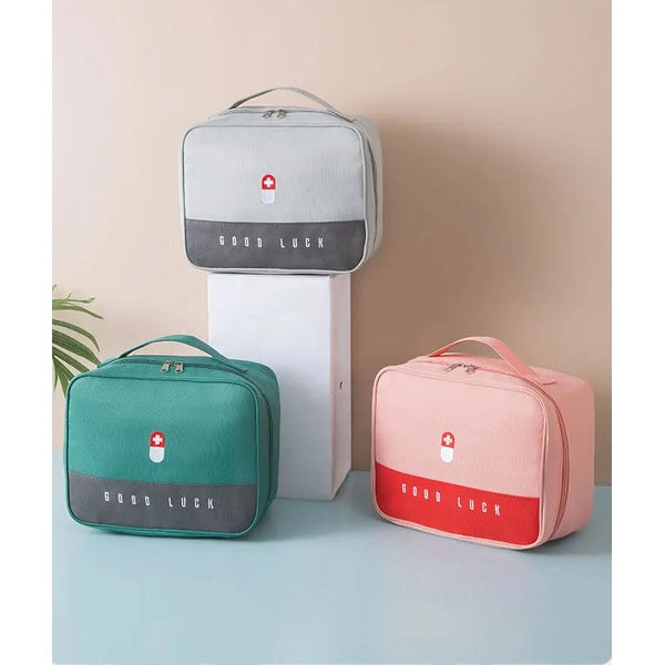 Empty Medicine Pills Storage Box Organizer | First Aid Kit Medicine Bag Portable Waterproof Outdoor Travel (Random color) - GlowLaa.com