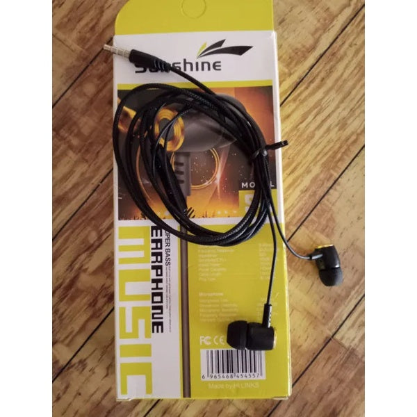 Sunshine S-1 Super Bass Music Earphone for Mobile Phones - GlowLaa.com
