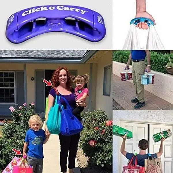 1 Pc Shopper Bags Handle Grip Click & Carry Grocery Bag Carrier, 1 Pack, - GlowLaa.com