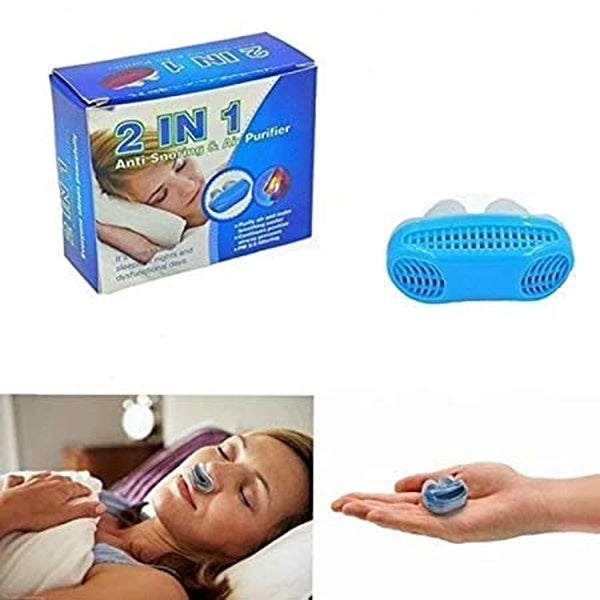 2 in 1 Anti Snoring Device Air Purifier Filter - Improves Breathing (Random Color)