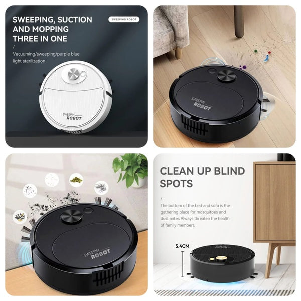 Portable Mini Wireless Automatic SWEEPING ROBOT Mopping Rechargeable Cleaning Machine Vacuum Cleaner For Home Office Robot (random colors)