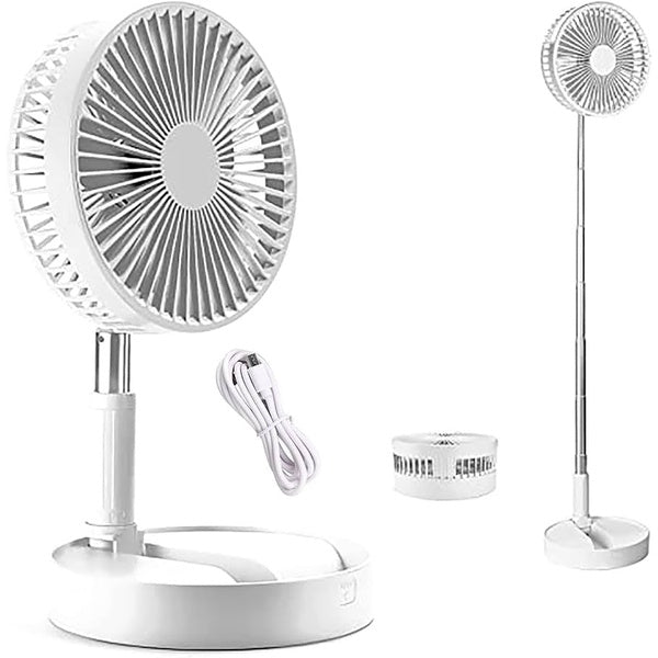 Folding Telescopic Floor Fan Summer Silent Desktop Direct electric Fan For Office Bedroom School (random Color ) - GlowLaa.com