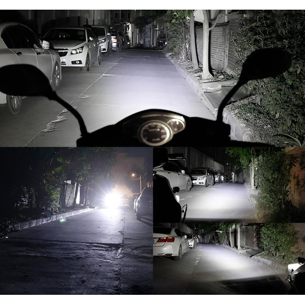 2PCS Work Lights 6 LED Motorcycle Headlight Spot Light Waterproof Super Bright Auxiliary Scooters Universal 12v Led Bar