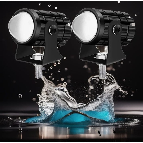 2 pcs Mini drive fog light with ( 3 point ) gift fog light for all bikes With Yellow & white colour . For Bike ,Car , Jeep .