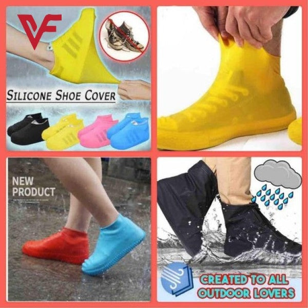 Rain Boot Thicken Waterproof Silicone Gel Shoe Cover Rain (Color random) - GlowLaa.com