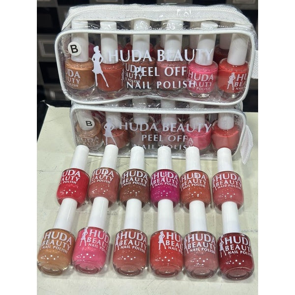 Huda Beauty Peel Off Nail Paint, Pack of 12 - Nude