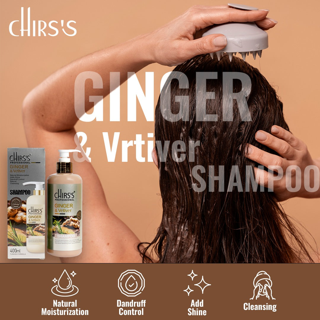 CHIRS'S UK GINGER AND VETIVER SHAMPOO 2IN1 TURKISH FORMULA (400ML)
