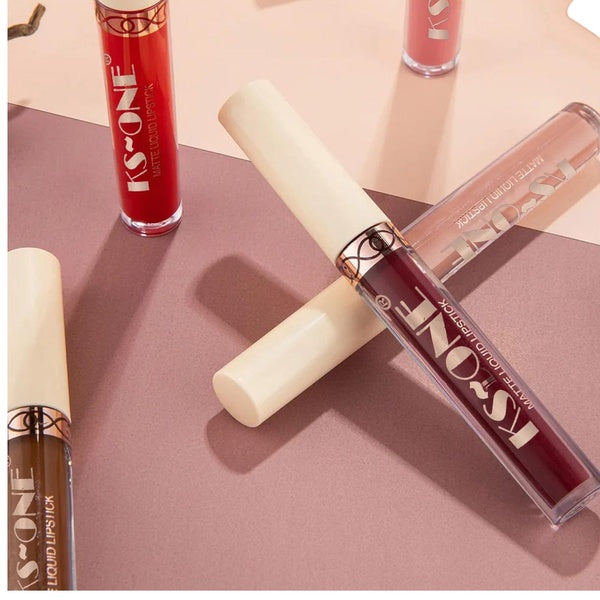 Set Of 6 Matte Liquid Lipstick, Long Lasting Matte Lipstick, Waterproof Matte Gloss Lipstick Set - A set - GlowLaa.com