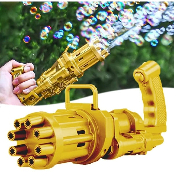 8 Hole Massive Bubble Gun_Gatling Bubble Machine 8 Hole Bubble Blower Automatic Bubble Maker Electric Bubble Gun (Random Color)