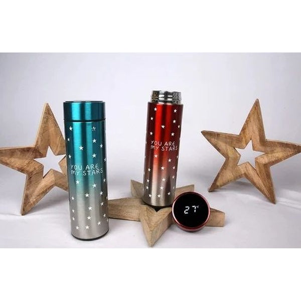 Stars Colorful smart LED Temperature Bottle (500ml) - Random Color