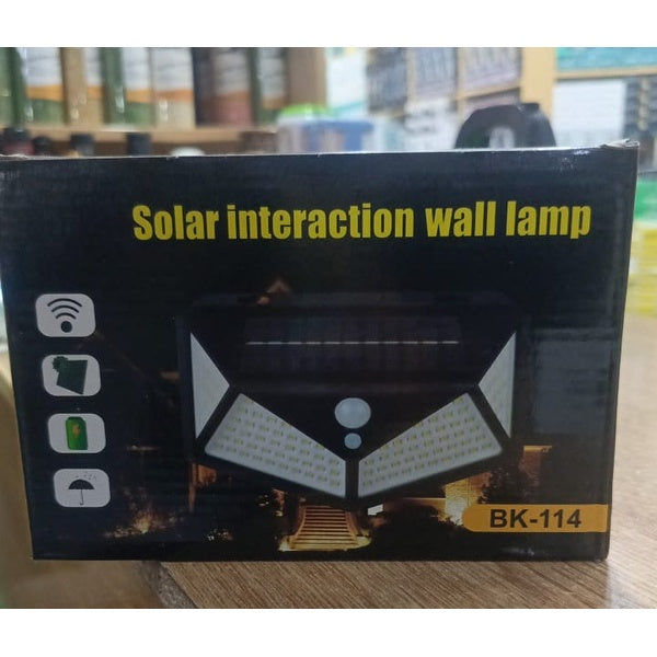 SOLAR INTERACTION WALL LAMP BK-114 | Outdoor Motion Sensor Solar Light