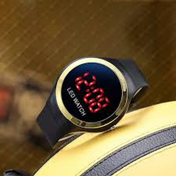 Digital LED Smart Round Shape Watch Round Colorful Ring LED Watch LED Digital Watch(Random color) - GlowLaa.com