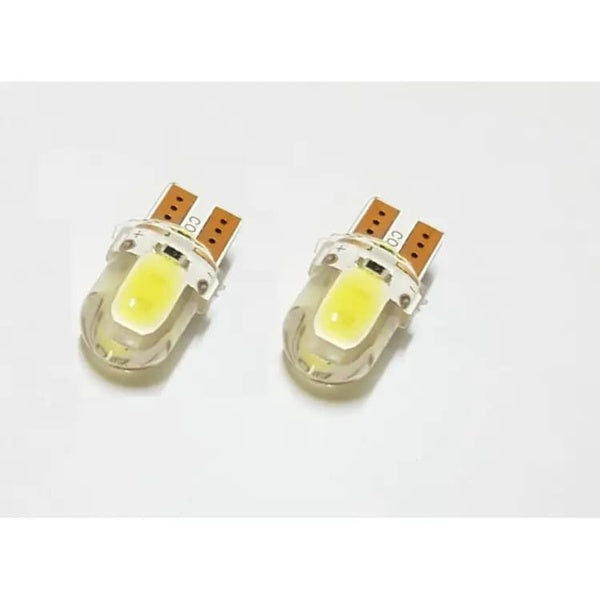 Pack of 2 T10 COB LED Bulbs Silicone Parking LED. 12v DC. Color White - GlowLaa.com