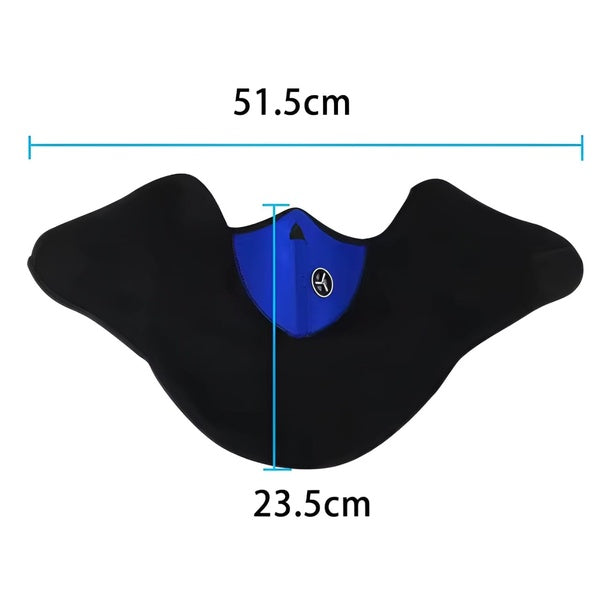 Pack Of 01 Windproof Bike Mask Half Face Motorcycle Masks For Men and Women | Best Quality Bike Mask - Blue - GlowLaa.com