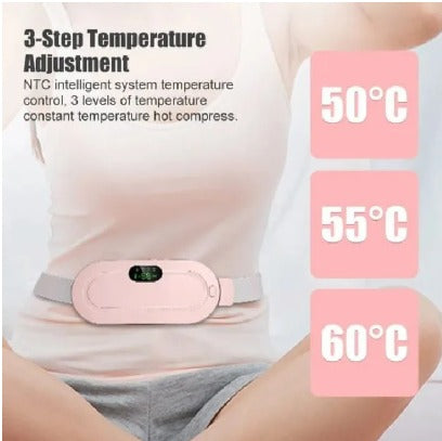Digital Period Pain Relief Pad – Heating & Vibrating Belt for Menstrual Cramps
