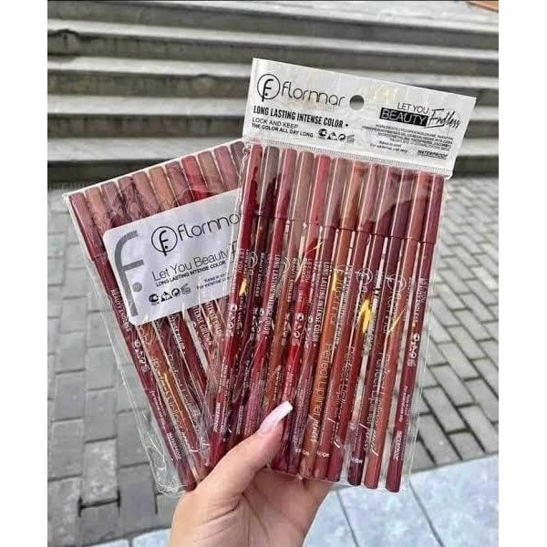 Flormar lip pencils shades of nude Color Multicolor Package Includes 6 x Lip Pencil(Random color) - GlowLaa.com