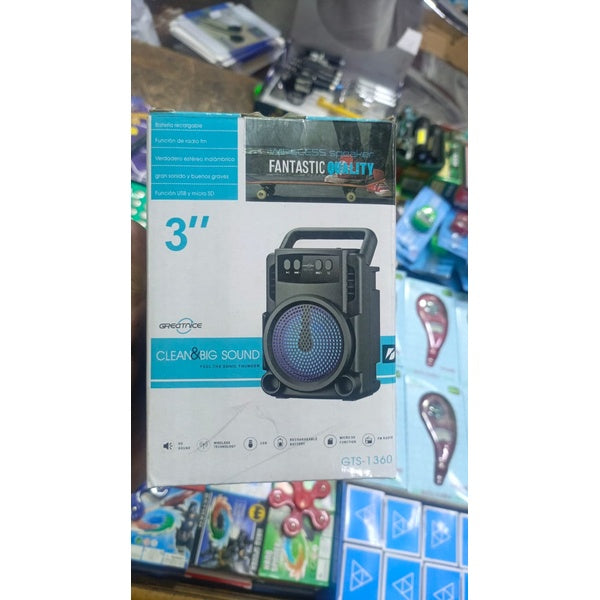 GTS-1360 Wireless Speaker Bluetooth Rechargeable Speaker Portable Wireless Mini 3 Inch Mini Bt Speaker - GlowLaa.com