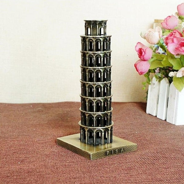 Pissa Tower Metal Model For Home & Office Decoration (10 inches) - GlowLaa.com