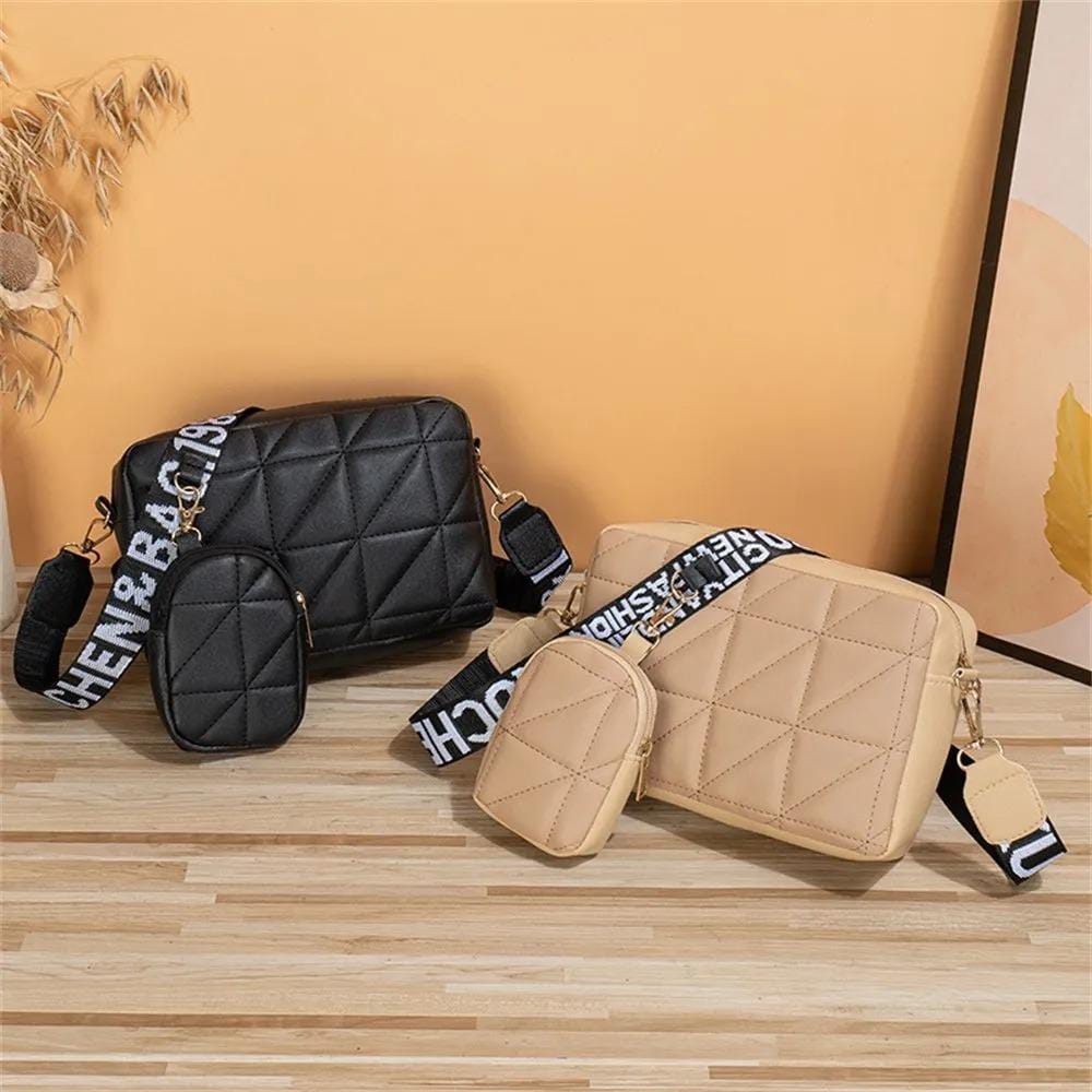 ( 2 Piece ) Girls Cross-Body Bag | Best Quality Shoulder Bag For Girls | Best Quality Bag For Women | PU Leather Cross-Body Bag - Skin