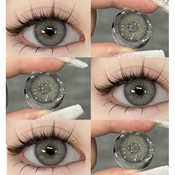 3-Tone Lens with Container Solution & Travel Kit – Complete Contact Lens Care Set - Grey