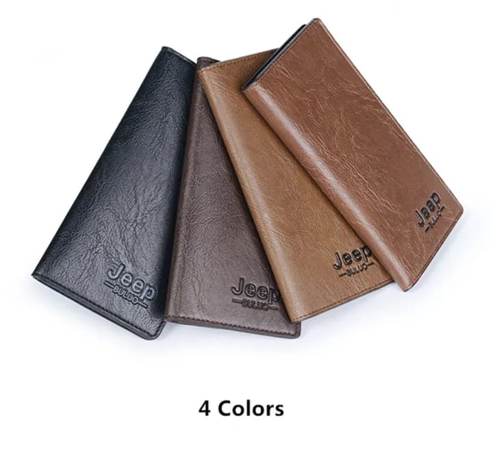 JEEP BULUO Brand Wallet Clutch Carteira Masculina Men Leather Men Wallets Business Brand Card Holder Purse | Men's Wallet - Brown