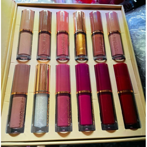 12 Pcs Mocallure Transparent Clear Lip Gloss | High Pigment Lipgloss Set | Best Quality Lipgloss Set