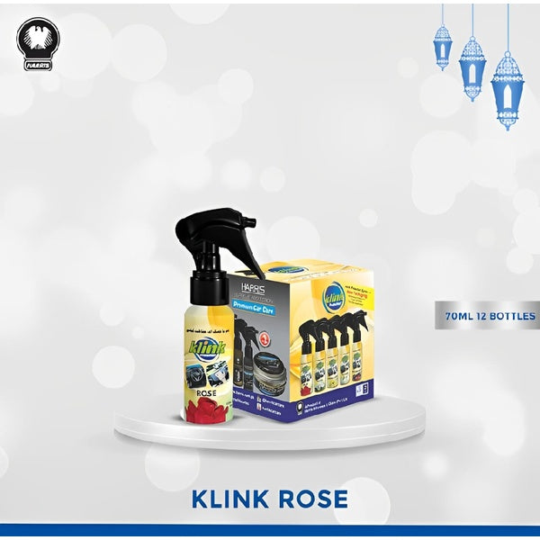 Pack of 12 Klink Protectant Rose Dashboard Polish | Best Quality Dashboard Shining Spray 70ml - GlowLaa.com