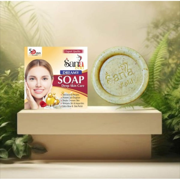 Pack of 07 - Sana Gold Magic Soap | Powerful Herbal Formula | Guaranteed Results | Best Quality Soap For Skin Care