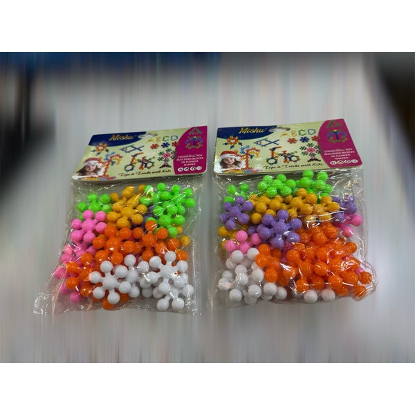 32 pcs Snowflakes Colorful Toy Building Blocks Flower-Shaped Set | Plastic colorful snowflakes toy