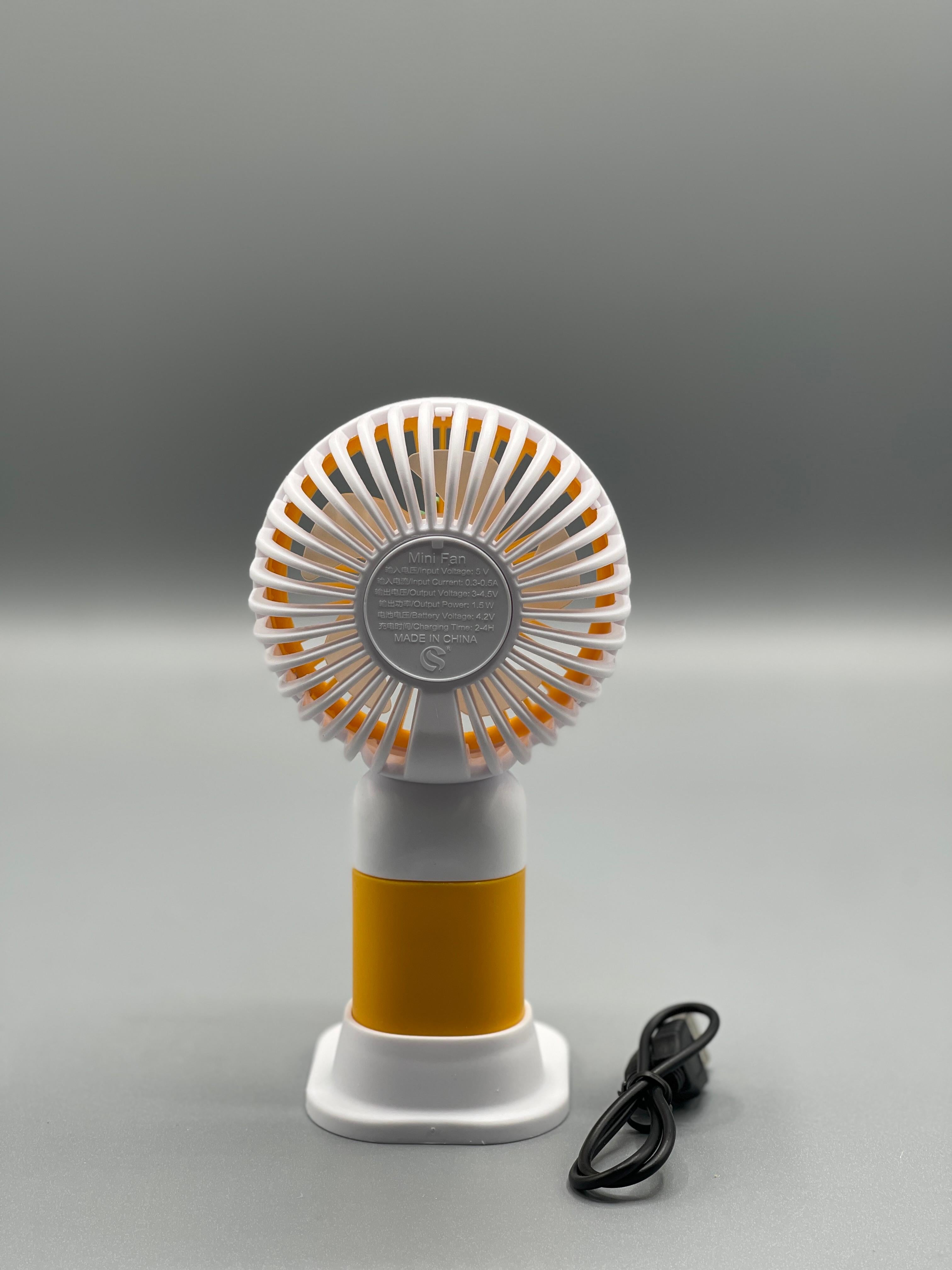 Mini Portable Handheld Fan | USB Rechargeable Fan Cute Compact Design