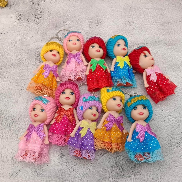 Small Size Doll Key chain For Girls Key Ring Key Holder Key Chain (Random color) - GlowLaa.com