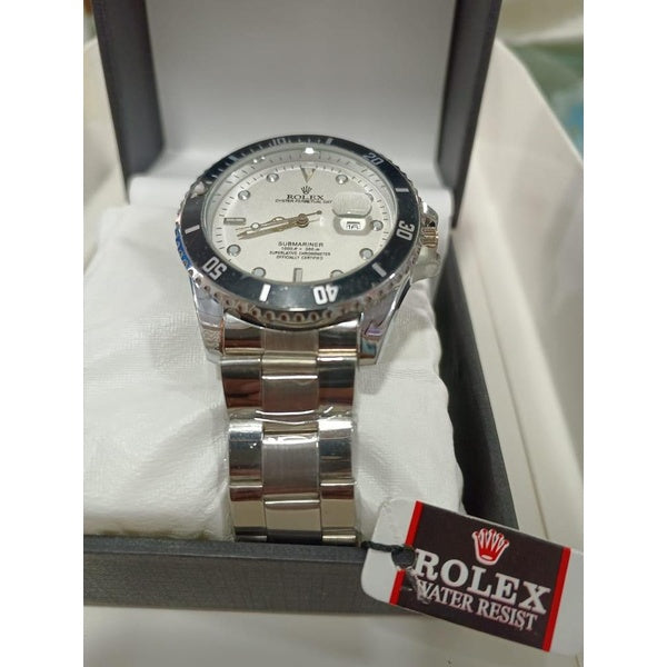 Rolex Men's Formal Quartz Wrist Watch with Stainless Steel Strap ( With Random Box )