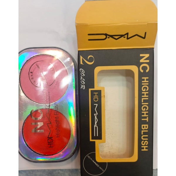 HD MAC NC Highlight Blush – 2 Color Matte Finish Compact | Highlight Blush Makeup For Girls - Shade 1 - GlowLaa.com