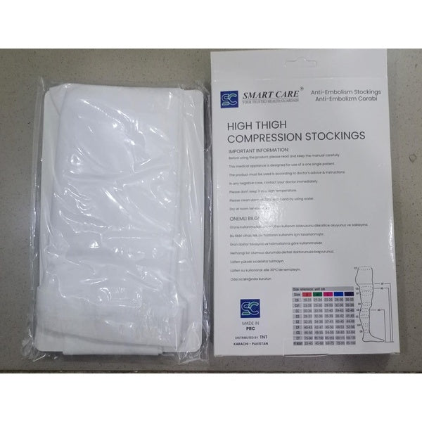 Smart Care High Thigh Compression Stockings – Medical-Grade Support for Blood Circulation, Varicose Veins & Swelling Relief - MEDIUM - GlowLaa.com