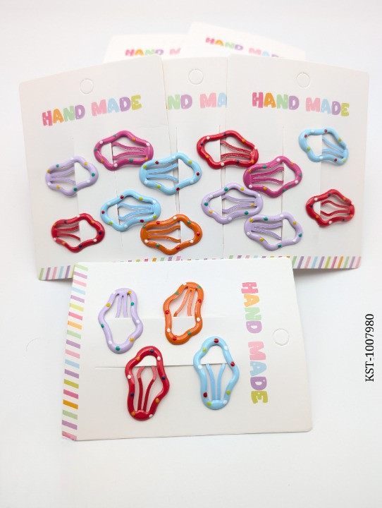 4-Piece Multicolor Hair Clip Card - Kids Accessories - Hair Pin - Pack Of 1